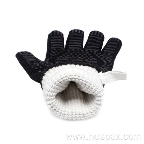 Hespax Aramid Silicone Kitchen BBQ Gloves Heat Resistant